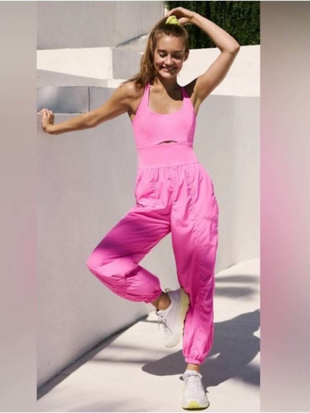 Free People Movement Hot Shot Onesie Neon Pink XS $148